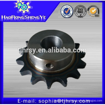 Standard roller chain sprocket with hardened teeth